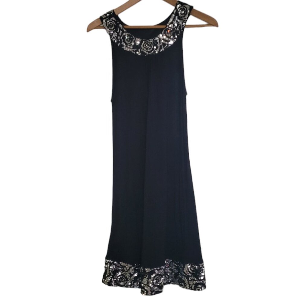 Express black sequin dress
